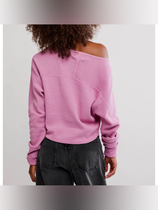 NWT Free People We The Free Jess Long Sleeve - orchid combo - medium - Picture 5 of 10